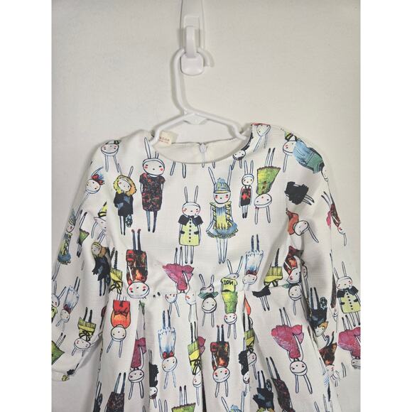Abenmao Other - Abenmao "Fashionista Bunny" Girls Long Sleeve Dress. Size 120 (US Size 6-6X)